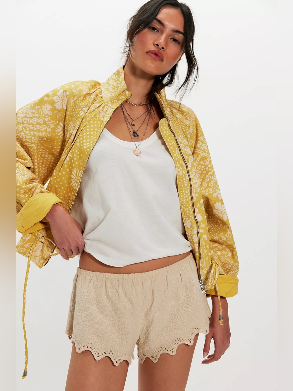 NWT! Free People FP One Free Spirit Lace Micro Shorts Sz Medium